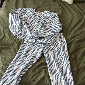 Aviator Nation Blue and White Sweatshirt